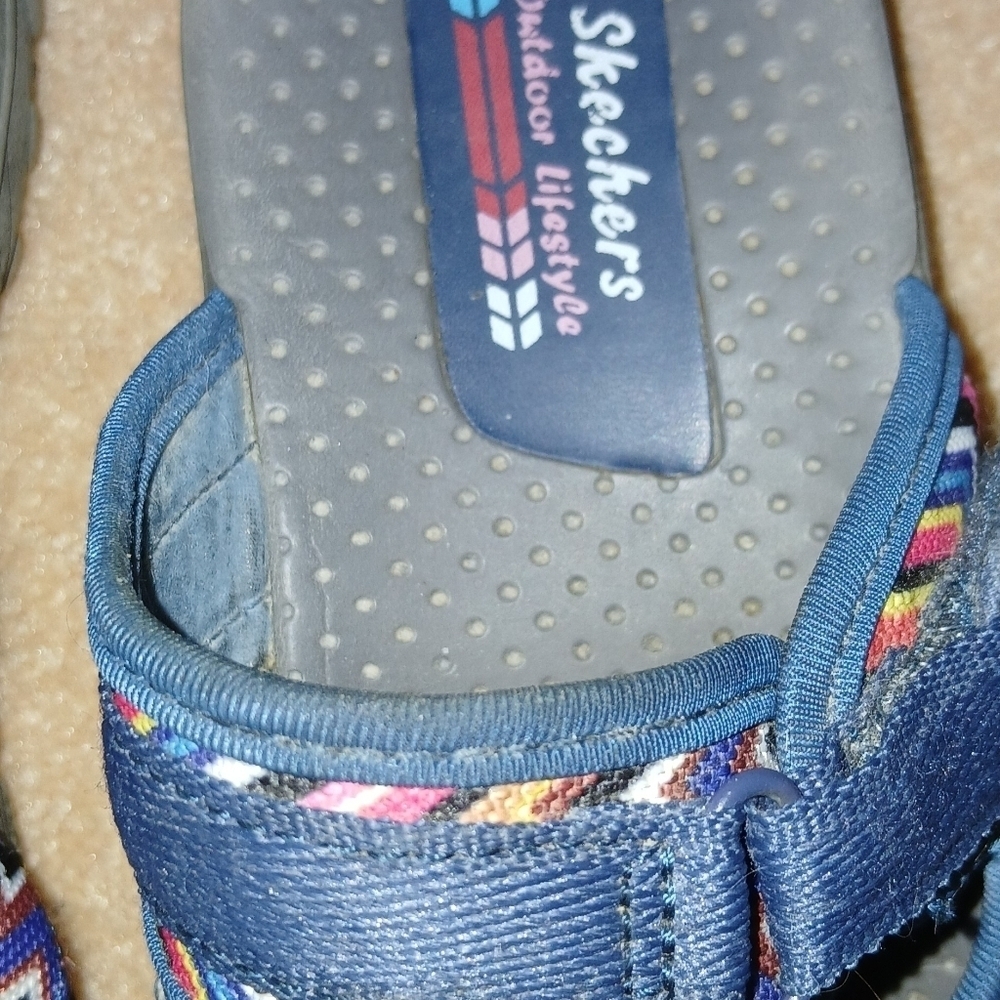 Skechers Outdoor Lifestyle Reggae BlueStrappy Toe Loop Sandals Women's 10. - Picture 2 of 8